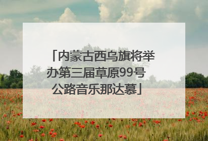 内蒙古西乌旗将举办第三届草原99号公路音乐那达慕