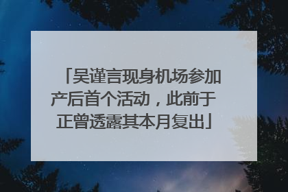 吴谨言现身机场参加产后首个活动，此前于正曾透露其本月复出