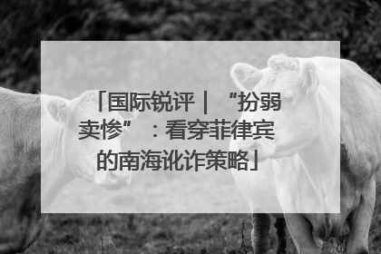 国际锐评｜“扮弱卖惨”：看穿菲律宾的南海讹诈策略