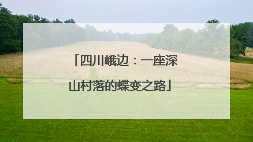 四川峨边：一座深山村落的蝶变之路