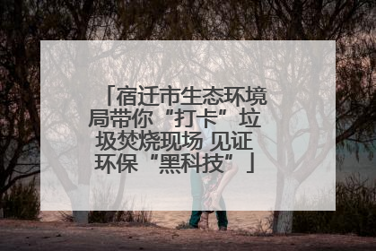 宿迁市生态环境局带你“打卡”垃圾焚烧现场 见证环保“黑科技”