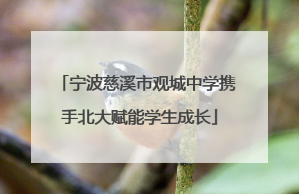 宁波慈溪市观城中学携手北大赋能学生成长