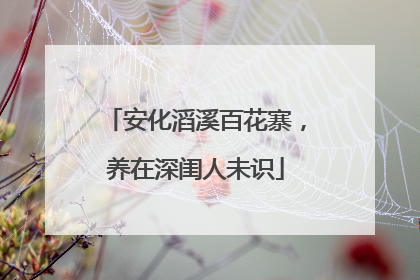 安化滔溪百花寨，养在深闺人未识