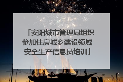 安阳城市管理局组织参加住房城乡建设领域安全生产信息员培训
