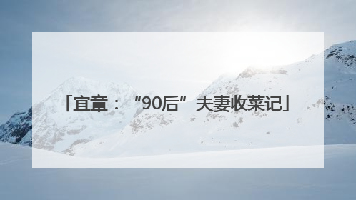 宜章：“90后”夫妻收菜记