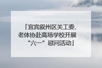 宜宾叙州区关工委、老体协赴高场学校开展“六一”慰问活动