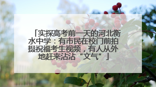 实探高考前一天的河北衡水中学：有市民在校门前拍摄祝福考生视频，有人从外地赶来沾沾“文气”