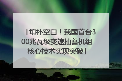 填补空白！我国首台300兆瓦级变速抽蓄机组核心技术实现突破