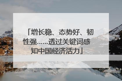 增长稳、态势好、韧性强……透过关键词感知中国经济活力