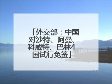 外交部：中国对沙特、阿曼、科威特、巴林4国试行免签