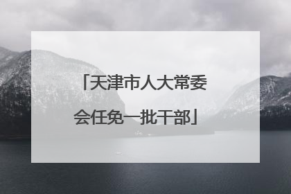 天津市人大常委会任免一批干部