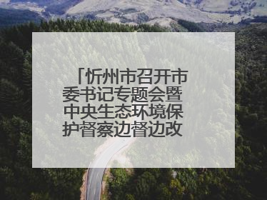 忻州市召开市委书记专题会暨中央生态环境保护督察边督边改工作推进会