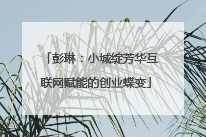 彭琳：小城绽芳华互联网赋能的创业蝶变