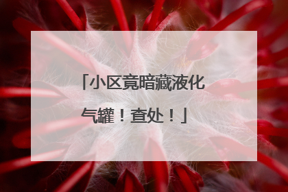 小区竟暗藏液化气罐！查处！