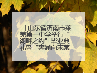 山东省济南市莱芜第一中学举行“湖畔之约”毕业典礼暨“奔涌向未莱”主题毕业晚会