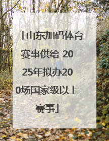 山东加码体育赛事供给 2025年拟办200场国家级以上赛事