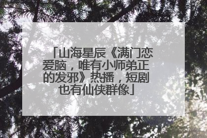 山海星辰《满门恋爱脑，唯有小师弟正的发邪》热播，短剧也有仙侠群像