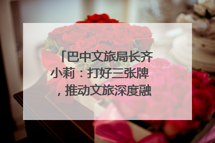 巴中文旅局长齐小莉：打好三张牌，推动文旅深度融合｜文旅局长说