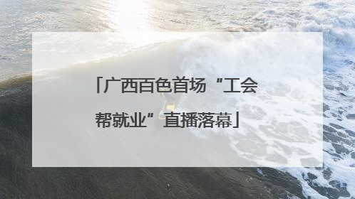 广西百色首场“工会帮就业”直播落幕