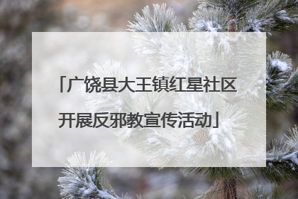 广饶县大王镇红星社区开展反邪教宣传活动