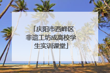 庆阳市西峰区 非遗工坊成高校学生实训课堂