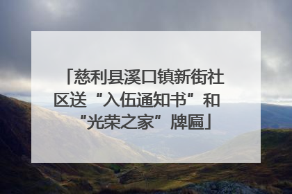 慈利县溪口镇新街社区送“入伍通知书”和“光荣之家”牌匾
