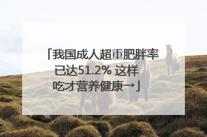 我国成人超重肥胖率已达51.2% 这样吃才营养健康→