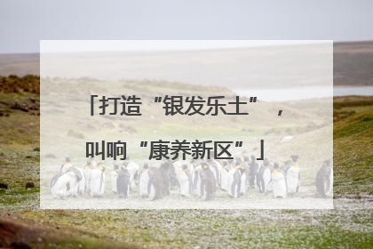 打造“银发乐土”，叫响“康养新区”