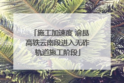 施工加速度 渝昆高铁云南段进入无砟轨道施工阶段
