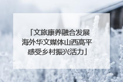 文旅康养融合发展 海外华文媒体山西高平感受乡村振兴活力