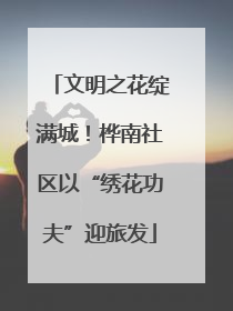 文明之花绽满城！桦南社区以“绣花功夫”迎旅发