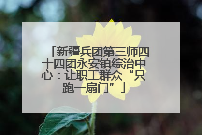 新疆兵团第三师四十四团永安镇综治中心：让职工群众“只跑一扇门”