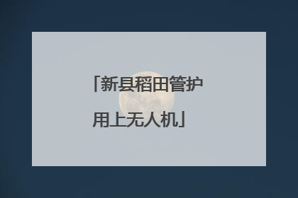 新县稻田管护用上无人机