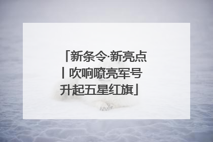 新条令·新亮点丨吹响嘹亮军号 升起五星红旗