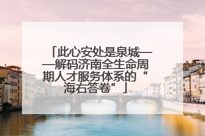 此心安处是泉城——解码济南全生命周期人才服务体系的“海右答卷”