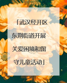 武汉经开区东荆街道开展关爱困境和留守儿童活动