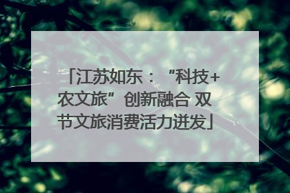 江苏如东：“科技+农文旅”创新融合 双节文旅消费活力迸发