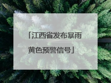 江西省发布暴雨黄色预警信号