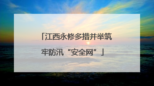 江西永修多措并举筑牢防汛“安全网”