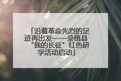 沿着革命先烈的足迹再出发——桑植县“我的长征”红色研学活动启动