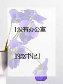 没有办公室的赵书记
