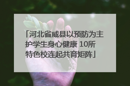 河北省威县以预防为主护学生身心健康 10所特色校连起共育矩阵