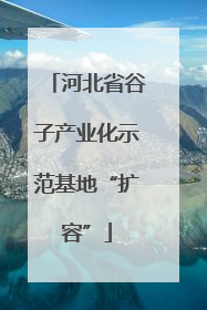 河北省谷子产业化示范基地“扩容”