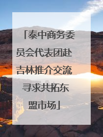 泰中商务委员会代表团赴吉林推介交流 寻求共拓东盟市场