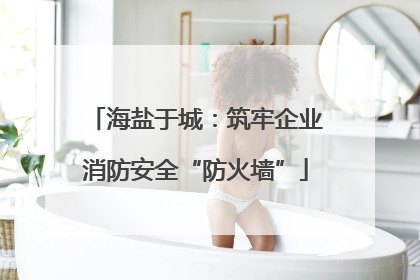 海盐于城：筑牢企业消防安全“防火墙”
