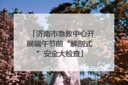 济南市急救中心开展端午节前“解剖式”安全大检查