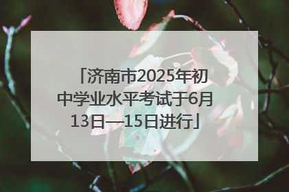 济南市2025年初中学业水平考试于6月13日—15日进行