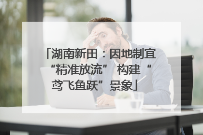 湖南新田：因地制宜“精准放流” 构建“鸢飞鱼跃”景象