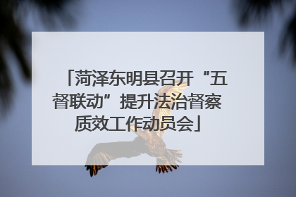 菏泽东明县召开“五督联动”提升法治督察质效工作动员会
