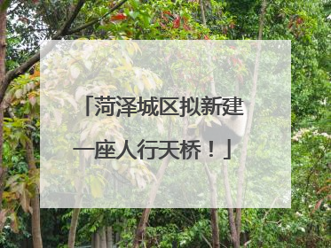 菏泽城区拟新建一座人行天桥！